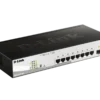 D-Link netværksswitch, Layer 2, 10/100/1000Mbps, 8xRJ45, 2xSFP, PoE,
