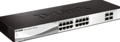 D-Link netværksswitch, Layer 2, 10/100/1000Mbps, 16xRJ45, 4xSFP, metal