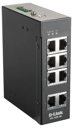 D-Link 8 Port Unmanaged Switch med 8 x 10/100 BaseT(X) ports
