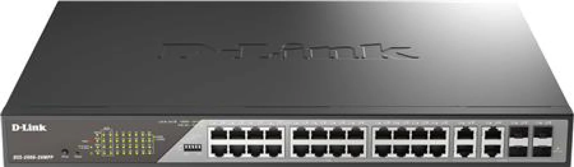 D-Link switch, 24x gigabit PoE++, 4x 1G combo