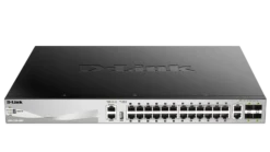 D-link 24 x 10/100/1000BASE-T PoE ports (370W budget) Layer 3