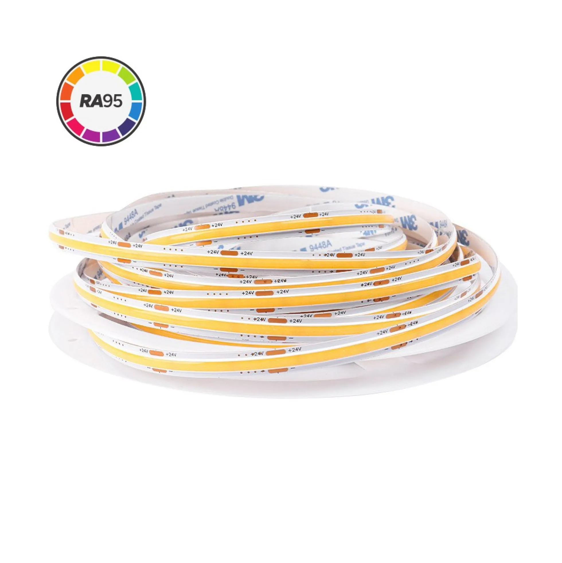 Dot-fri COB-LED-strips, 5 meter, 4W/m, IP20, 320 LED/m, 24V