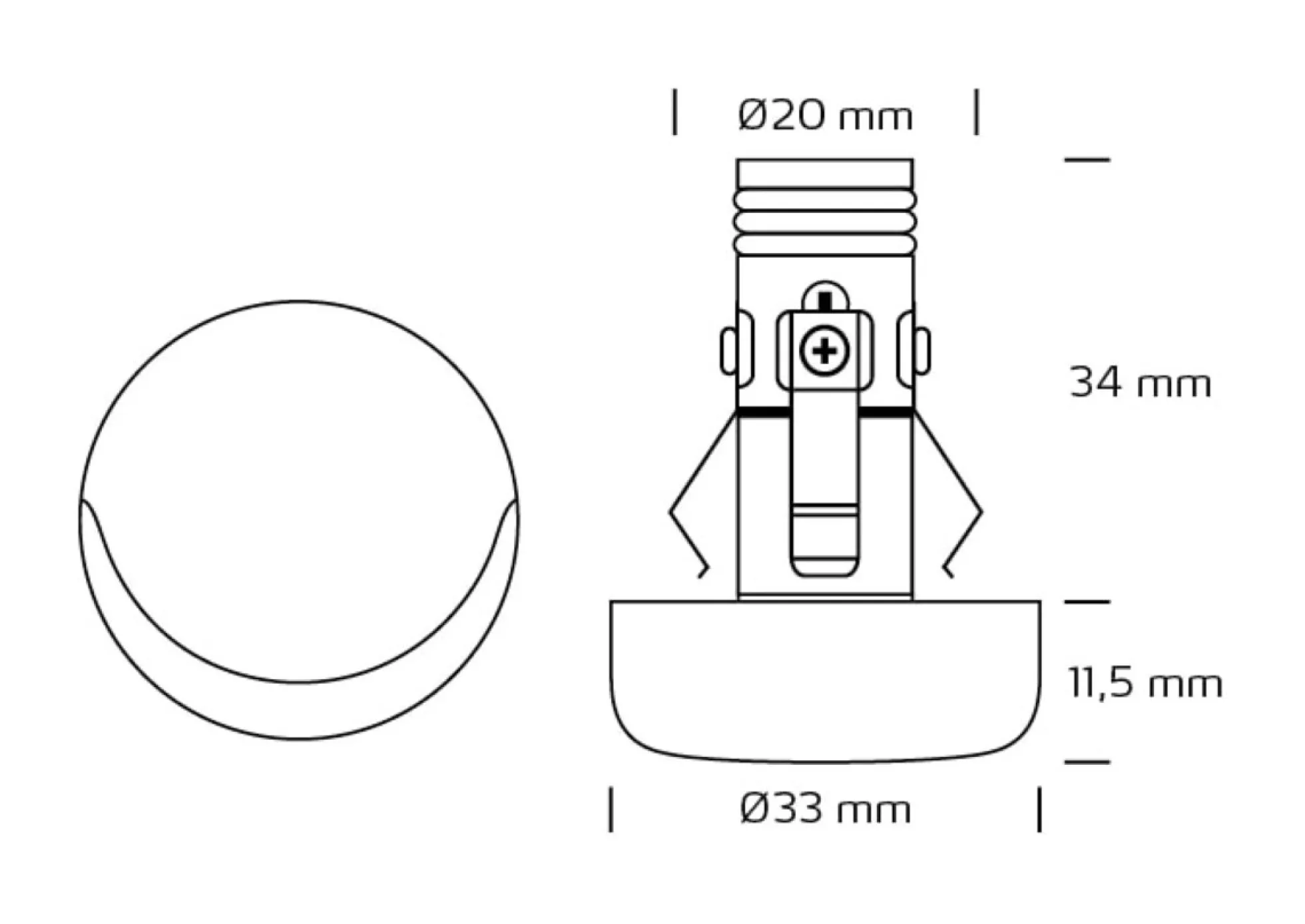 Downlight Anthea LED, 350mA, 2W, 2700K, mat hvid