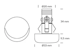 Downlight Anthea 350mA 2W LED 2700K mat sort