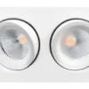 Downlight Junistar Lux Square 2x7W 2700K, 1080 lumen, Dali, hvid