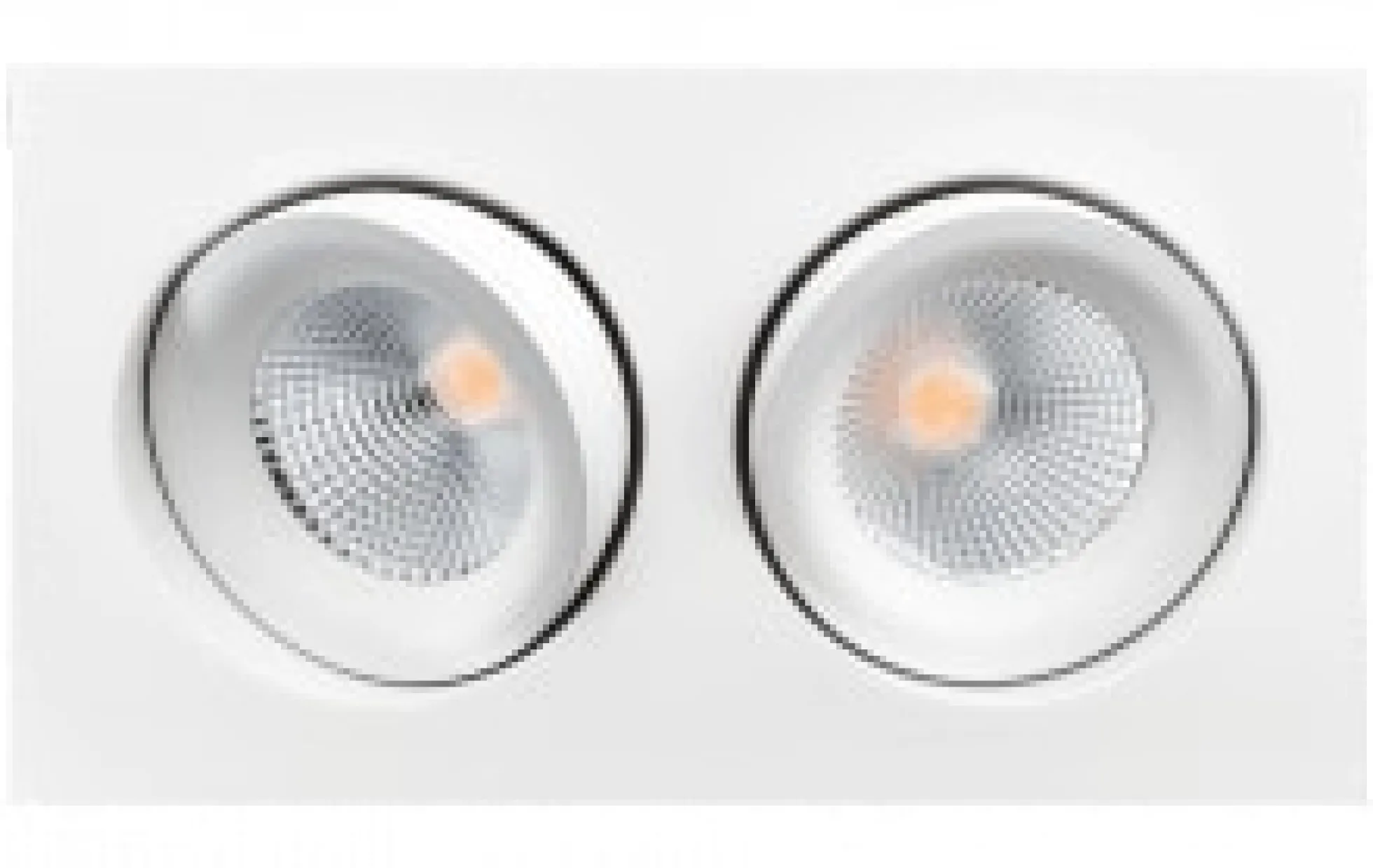 Downlight Junistar Lux Square 2x7W 2700K, 1080 lumen, Dali, hvid