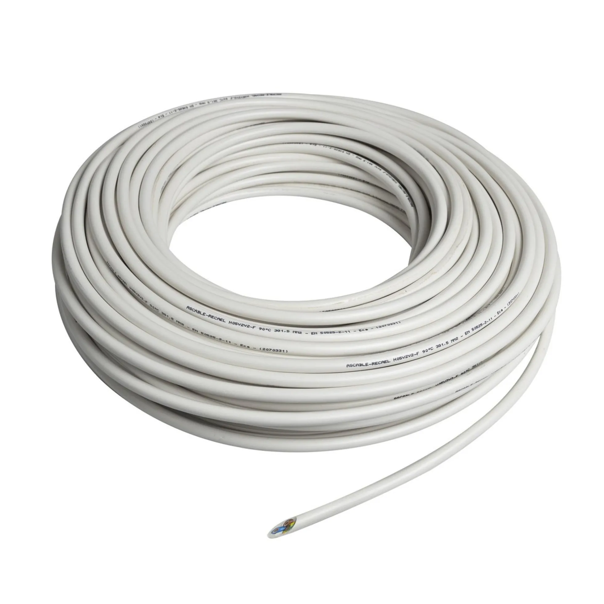 Downlight kabel, varmebestandigt 90°, 3G1,5 - 50 meter