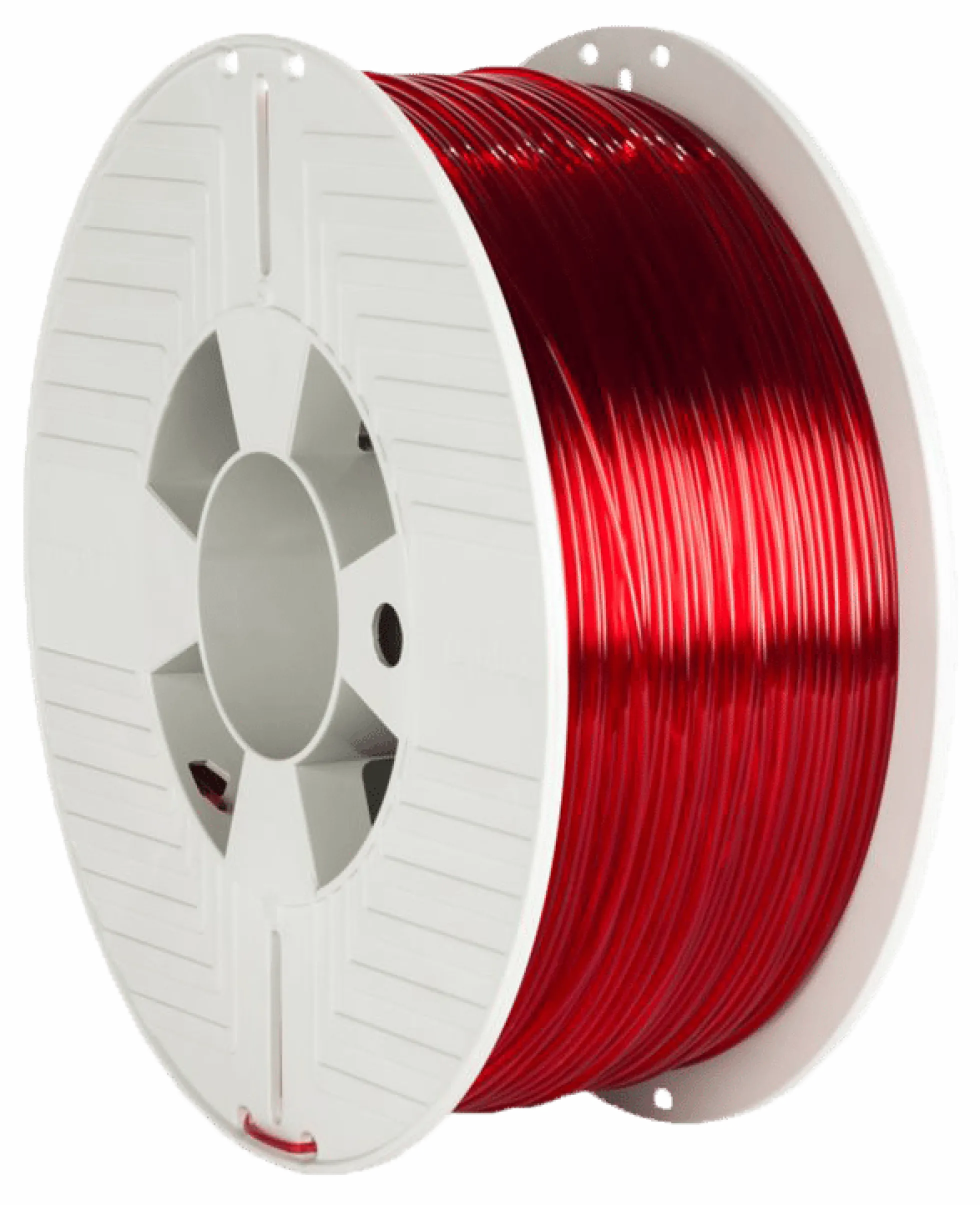 3D printer filament, PET-G, 1.75 mm, 1 kilogram, rød transparent