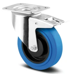 Drejeligt hjul med bremse, Ø125 mm - Tente