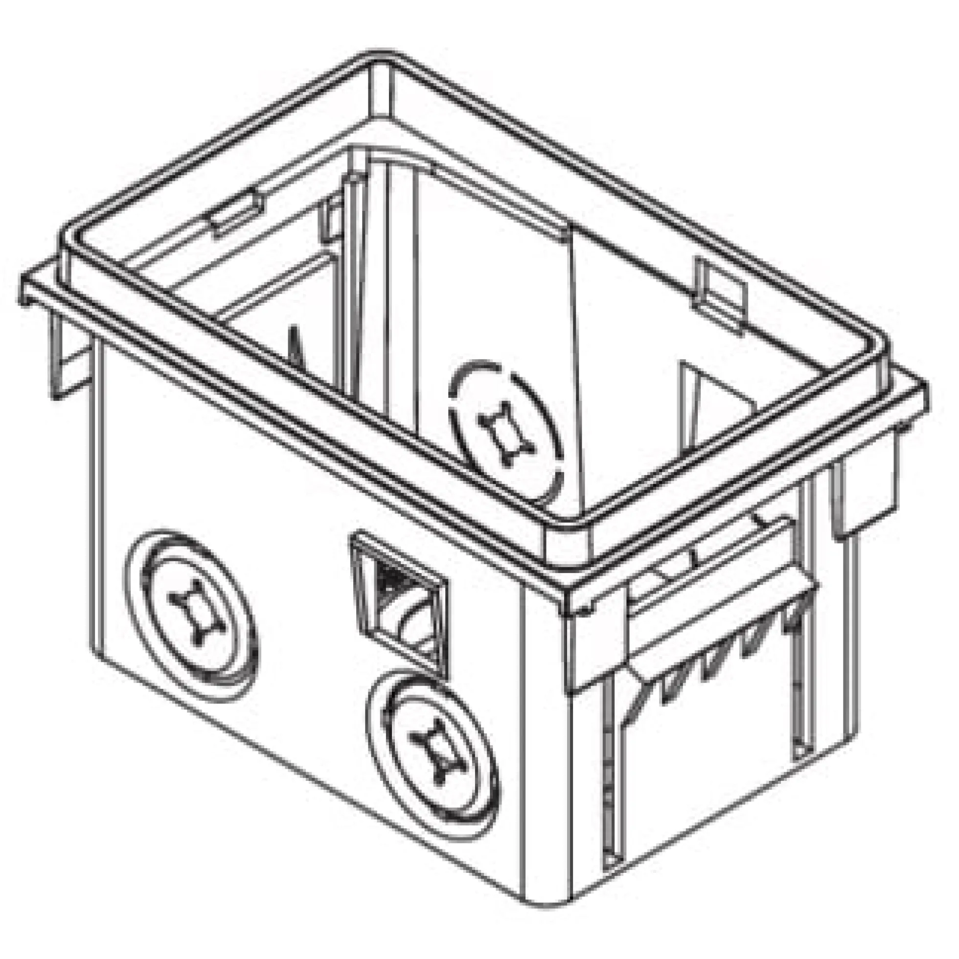 Dåse for FUGA 1½ modul (RAUsnap) - hvid