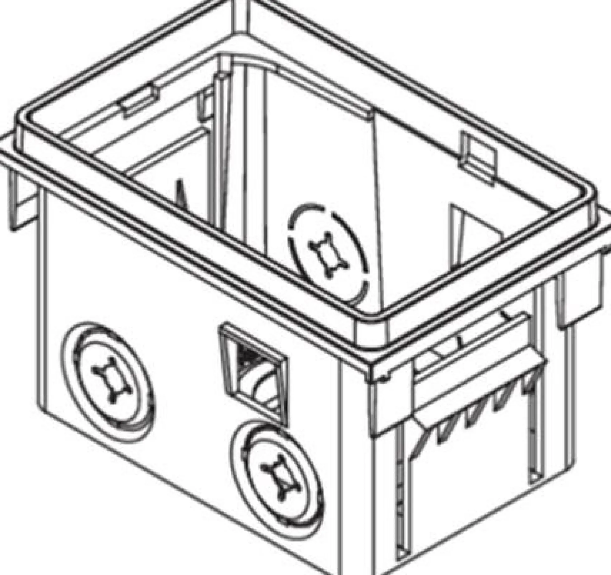 Dåse for FUGA 1½ modul (RAUsnap) - hvid