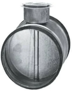 DSU - Afspærringsspjæld m. nipler Ø160 mm - Tæthedskl. 0