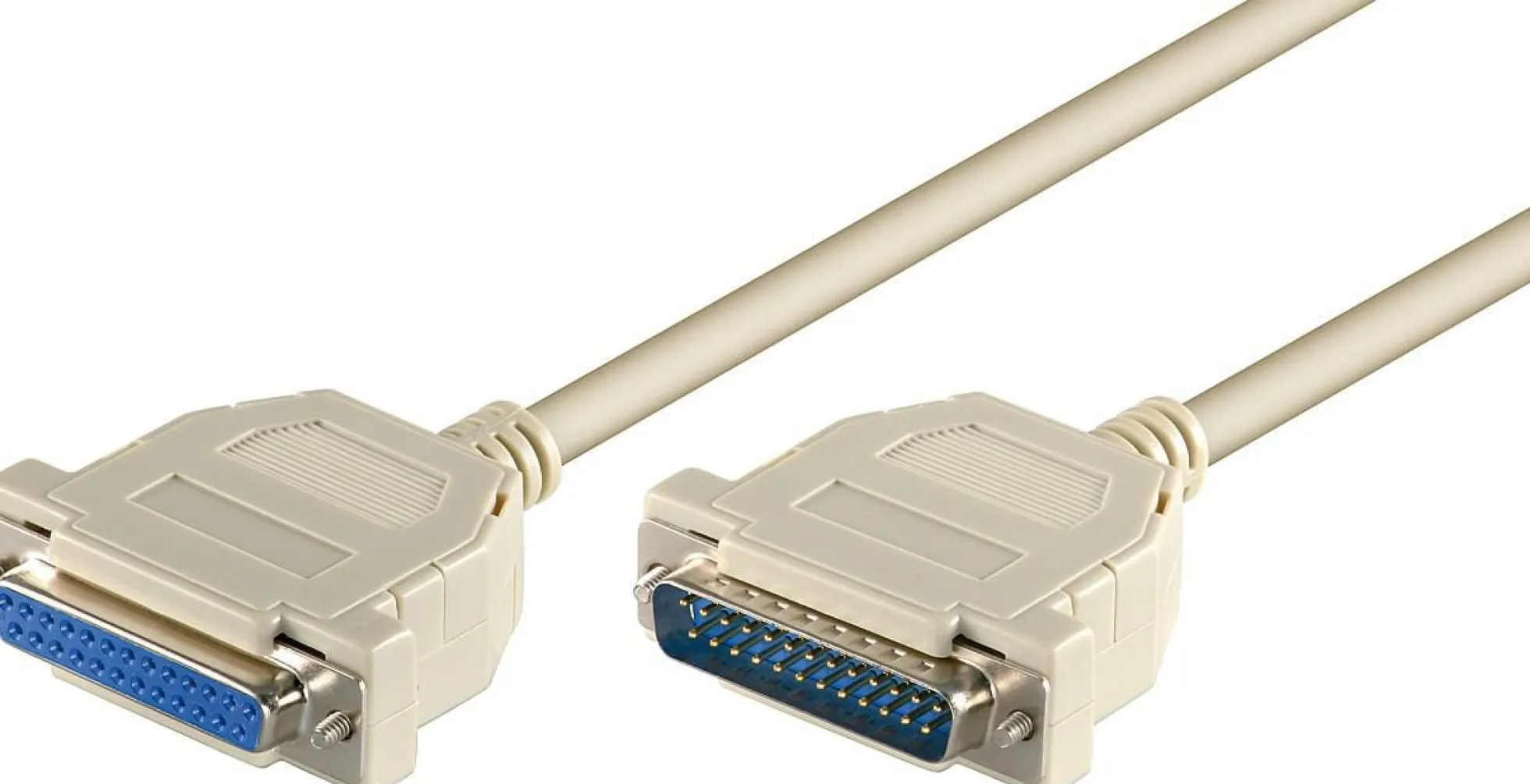 D-SUB/IEEE 1284 (25-pin), M-F, seriel 1:1, rundt kabel - MicroConnect
