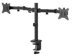 Dual Office monitor bordbeslag, quick release VESA 75x75 og 100x100, skærmstørrelse 17"-32"