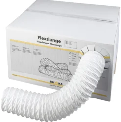 Duka flexslange til ventilation, hvid - 25 meter