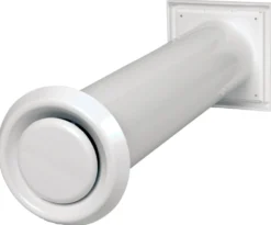 Duka murventil med insektnet, Ø100 mm, hvid