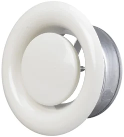 Duka Udsugningsventil DKU, Ø100 mm, med VG-ramme, hvid