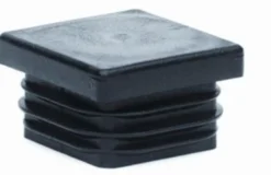 Dupsko, 40x40x1-3mm, firkantet, sort - VL