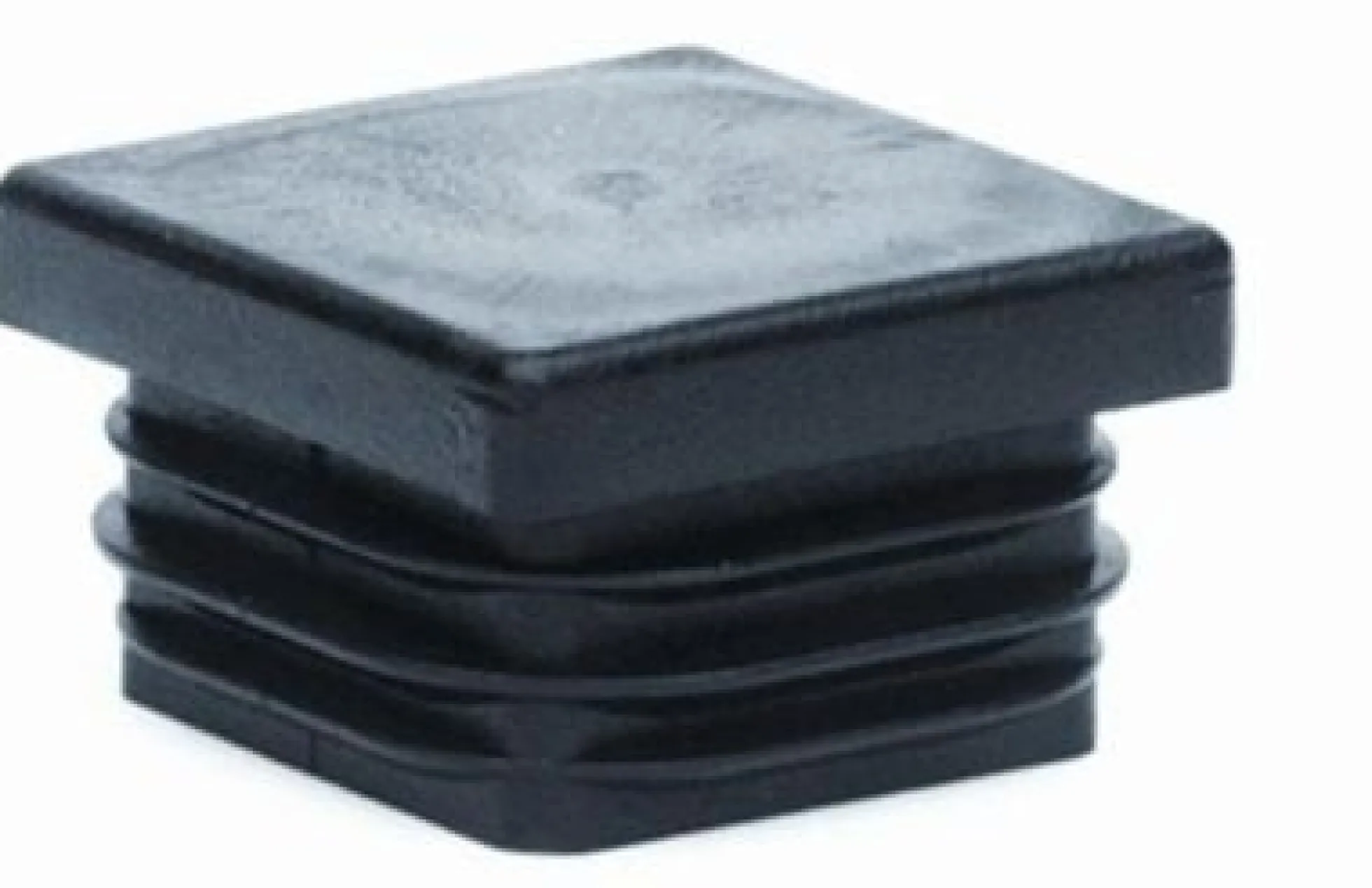 Dupsko, 40x40x1-3mm, firkantet, sort - VL