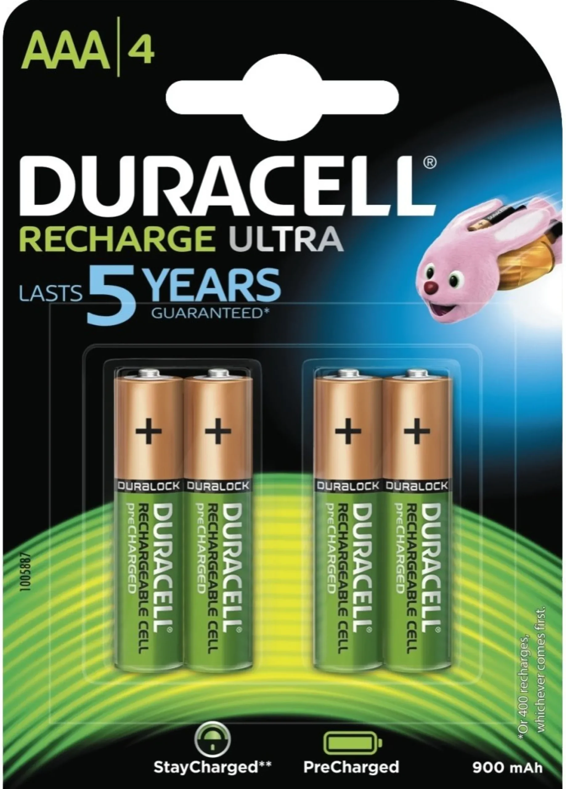 Duracell batteri, STAYCHARGED, AAA, 4 stk.
