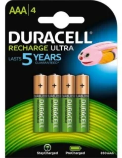 Duracell batteri, STAYCHARGED, AAA, 4 stk.