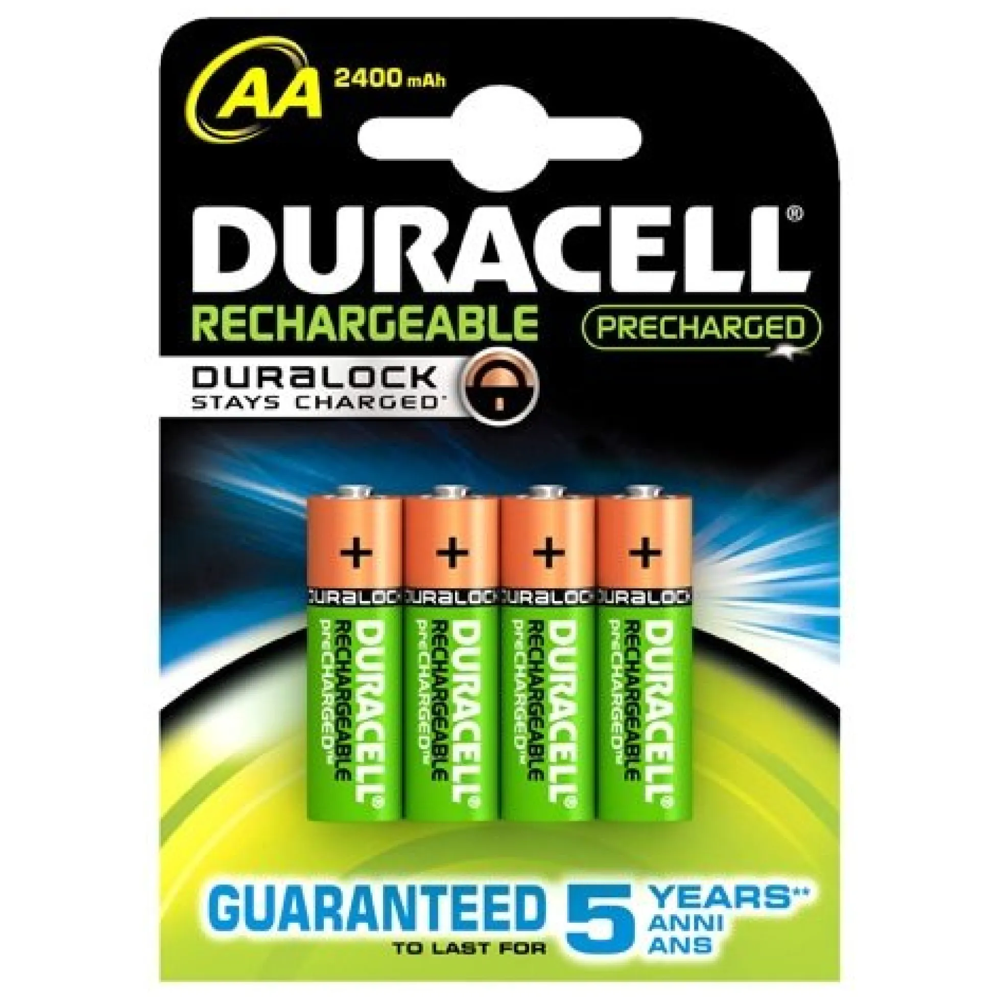 Duracell batteri, STAYCHARGED, AA, 4 stk.