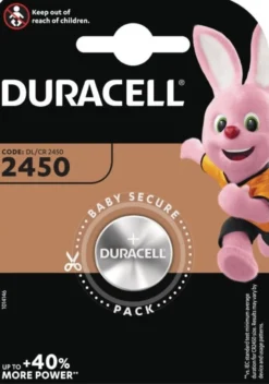 Duracell lithium batteri, CR2450, 1 stk.