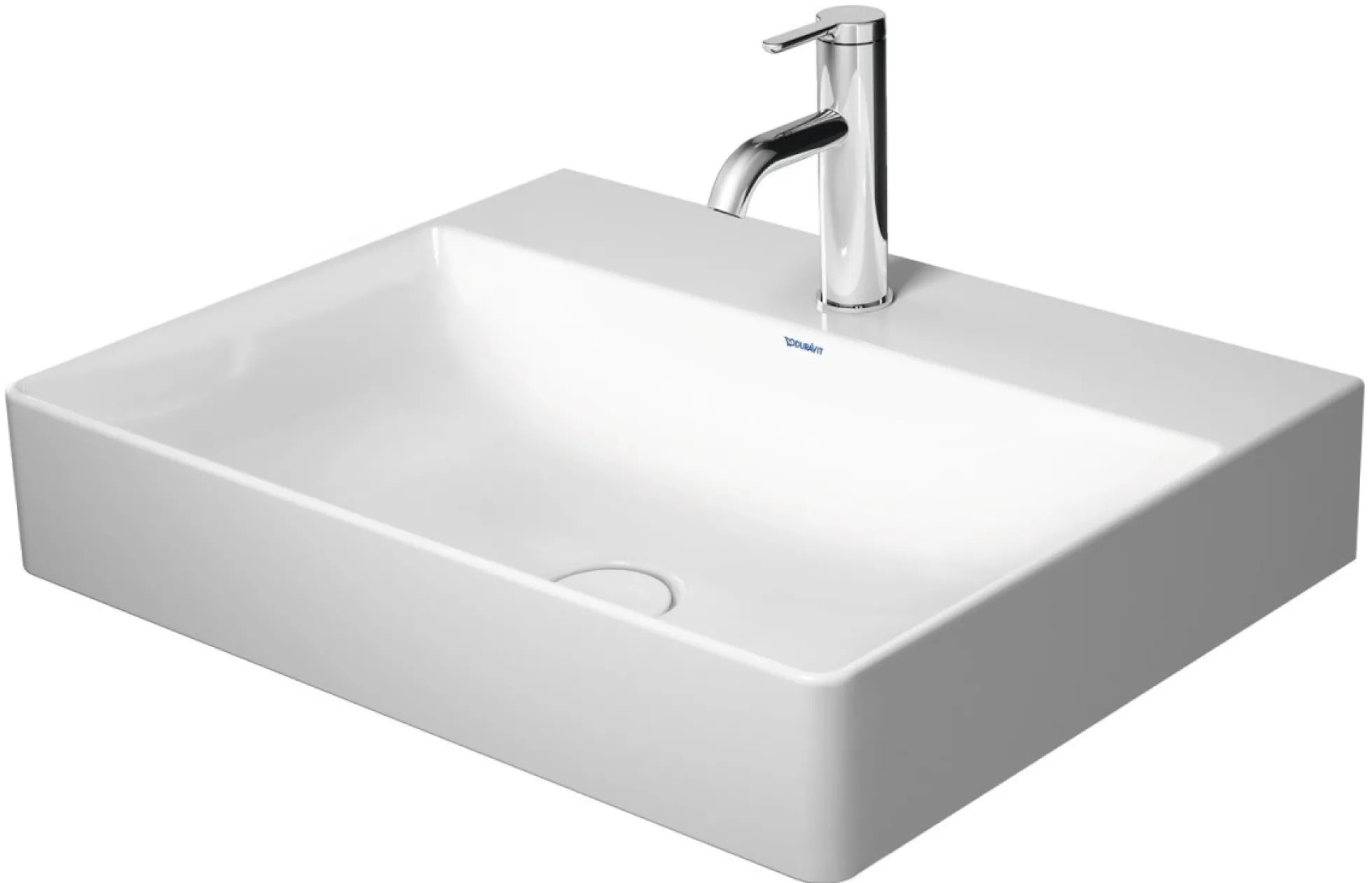 Durasquare vask, 600 x 470 mm, med hanehul