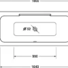 Durastyle badekar 180 x 80 cm indbygning med 2 ryglæn – Duravit