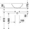 Duravit Bacino Bowle, Ø420 mm, hvid - uden hanehul