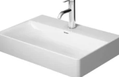 Duravit DuraSquare, håndvask, 600 x 400 mm, kompakt, med hanehul, uden overløb, hvid