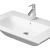 Duravit ME by Starck håndvask, 830 x 490 mm, Hvid Højglans, 1 hanehul, med overløb, DuraShield, Design by Philippe Starck