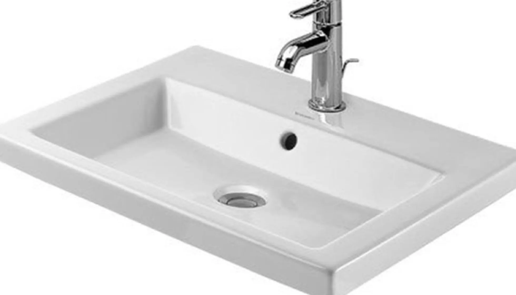 Duravit 2nd Floor Håndvask, 600 x 430 mm, til Nedfældning, med Hanehul