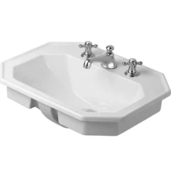 Duravit 1930 Serie, vask til nedfældning, 58 cm, med hanehul og WonderGliss
