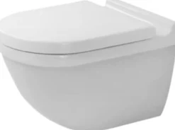 Duravit Starck 3: Vægtoilet Rimless (uden skyllerand) m. wondergliss