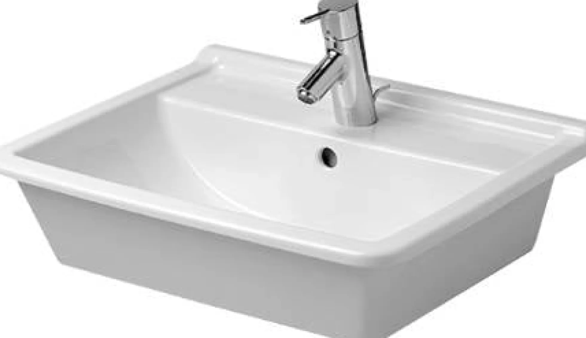 Duravit Stark 3, håndvask, 560 x 460 x 190 mm, til nedfældning, hvid
