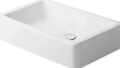 Duravit Vero 600, bord håndvask, slebet kant, hvid