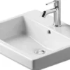 Duravit Vero vask, 55 cm, til nedfældning med hanehul - Hvid
