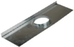 Dutra bundplade, 200 x 500 mm, med 100 mm hul til sokkelaffugter