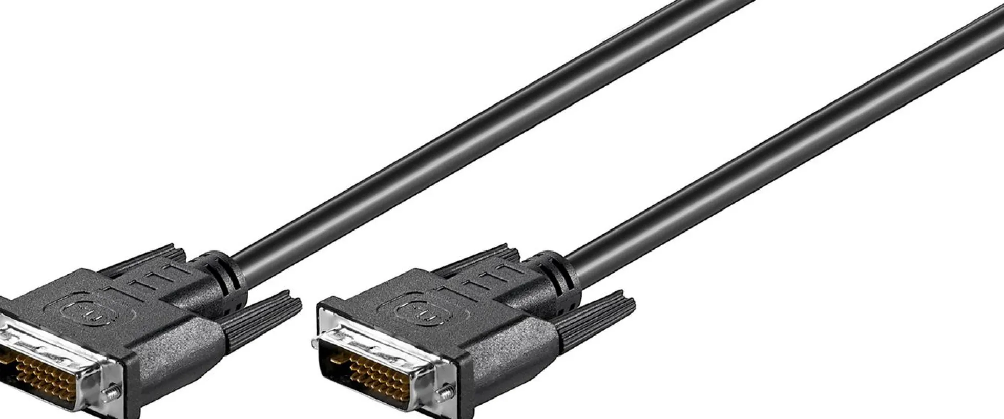 DVI-D 24+1-pin, M-M, sort, Full HD 1080p, Dual Link, HDTV-opløsning maks.: 2560 x 1600 pixel, 60 Hz - MicroConnect
