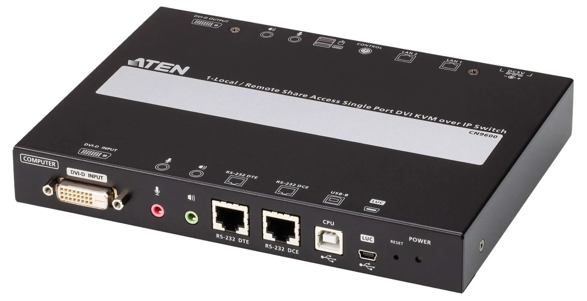 DVI KVM over IP, enkeltport, 1-lokal/fjernadgang, CN9600-AT-G