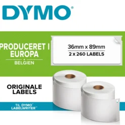 DYMO LabelWriter etiketter, 36 x 89 mm