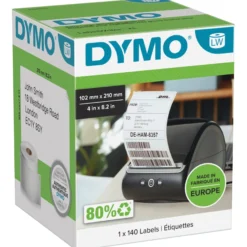 DYMO LabelWriter, 102mm x 210mm, DHL Labels, hvid, 140 etiketter