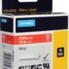 DYMO Rhino Professional, mærkbar permanent vinyltape, 12mm, hvid teks