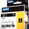 DYMO Rhino Professional, mærkbar permanent vinyltape, 12mm, hvid teks