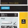 DYMO Rhino Professional, mærkbar permanent vinyltape, 9 mm,hvid tekst