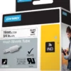 DYMO RhinoPRO mærkbar krympplast 19mm, sort på hvid, 1.5m rulle