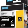 DYMO RhinoPRO tape permanent polyester hvid 12mm