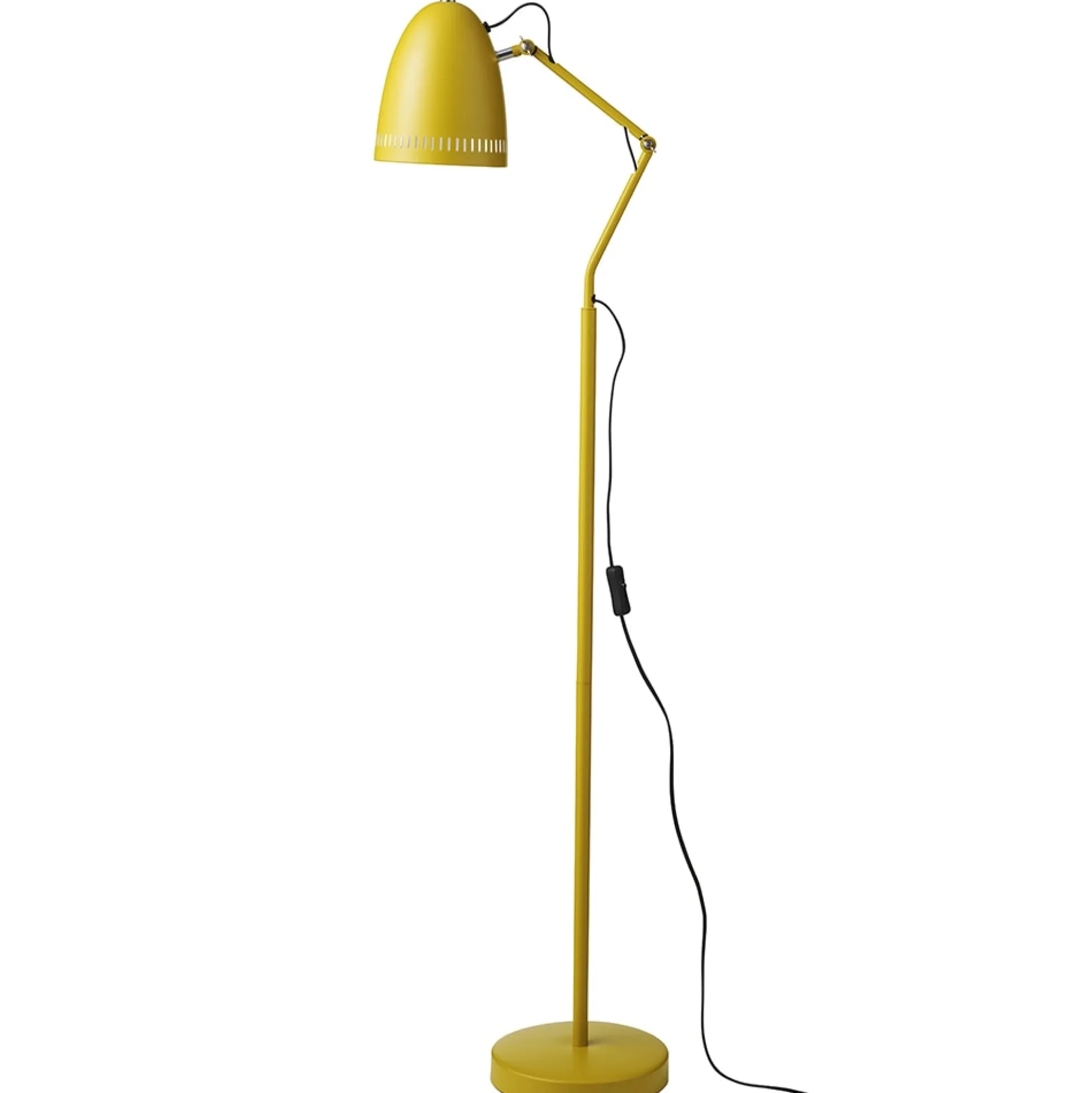 Dynamo gulvlampe, E14, H139 cm, Ø16 cm, mat gul - Superliving