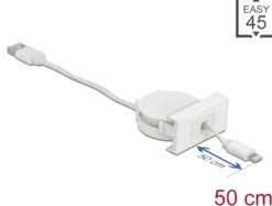 Easy 45 Module USB 2.0 kabel, USB Type-A til 8 Pin Lightning - DeLock
